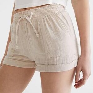 Aeropostale Women's Tan High Waist Shorts